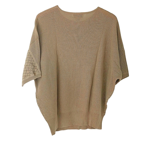 Magaschoni Tunic Top Relaxed Fit Textured Knit Over Sized Boxy Silhouette New - Picture 4 of 13